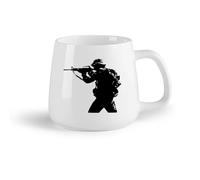 DEBINGY Frutta in ceramica Tazze in gres per caffè, tè, Ragazzo soldato fantastico, arma da guerra militare （14oz/400ml） Tazza da caffè in ceramica per cappuccino, tè, latte,