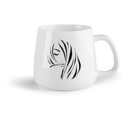 DEBINGY Frutta in ceramica Tazze in gres per caffè, tè, Salone di bellezza, parrucchiere, modella, ragazza, parrucchiera （14oz/400ml） per casa o lavoro