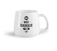 DEBINGY Frutta in ceramica Tazze in porcellana Citazioni sul lavoro Fai ciò che ami Ama ciò che fai Parole motivazionali （14oz/400ml） per casa o lavoro