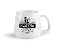 DEBINGY Frutta in ceramica Tazze in porcellana Officina di riparazione, servizio auto, garage, parola, logo, chiave inglese incrociata, motore （14oz/400ml） per casa o lavoro