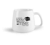 DEBINGY Frutta in ceramica Tazze in porcellana Tanti libri, così poco tempo. Citazioni ispiratrici. Studia, impara, leggi, scuola. （14oz/400ml） per espresso