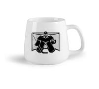 DEBINGY Frutta in ceramica Tazze per casa e ufficio Hockey su ghiaccio Portiere Giocatore Sportivo Man Cave （14oz/400ml） per tè, caffè, latte, cappuccino