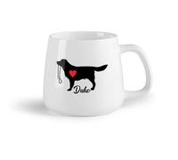 DEBINGY Frutta in ceramica Tazze per casa e ufficio Labrador Retriever con il cane domestico del tuo cane con cuore rosso （14oz/400ml） per espresso