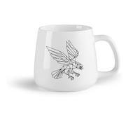 DEBINGY Frutta in ceramica Tazze per casa e ufficio Stanza dei giochi con animali dell'aquila geometrica （14oz/400ml） per bevande calde, latte macchiato, cappuccino