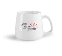 DEBINGY Frutta in ceramica Tazze per cioccolata calda Baciami sempre la buonanotte Maestro Romance Family （14oz/400ml） Ottimo per casa, ufficio, bar, idee regalo