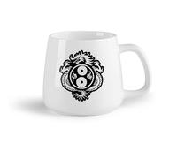 DEBINGY Frutta in ceramica Tazze per cioccolata calda un'icona a forma di glifo raffigurante il simbolo del drago orientale （14oz/400ml） Bar o regalo