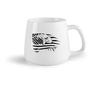DEBINGY Frutta in ceramica Tazze resistenti Bandiera americana, aquila, simbolo degli Stati Uniti, giuramento di fedeltà （14oz/400ml） per casa o lavoro