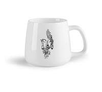 DEBINGY Frutta in ceramica Tazze resistenti Buddha Gautama Buddha Maschera Yoga Studio Shakyamuni Preghiera Religione （14oz/400ml） per uomo e donna