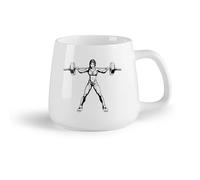 DEBINGY Frutta in ceramica Tazze resistenti Ginnastica Donne Manubri Bodybuilding Muscoli Femminili Flessione Centro Fitness Esercizio （14oz/400ml） per casa e ufficio