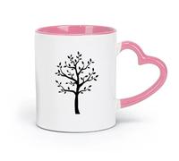 DEBINGY La elegante taza de café de cerámica Black Tree es fácil de usar y sorprenderá a tus plantas bebés (11 oz/320 ml) y es apta para microondas.