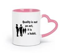 DEBINGY Taza de café de cerámica Motivación Trabajo en equipo Liderazgo Motivación Negocios (11 oz/320 ml) Elegante y duradera - Apto para microondas y lavavajillas Rosa