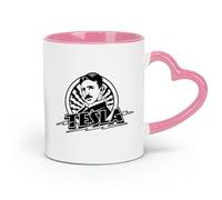 DEBINGY Taza de cerámica con estilo, logotipo y cita científica, para la sala de educación científica (320 ml) para té y chocolate caliente, color rosa.