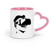 DEBINGY Taza de cerámica con pantalla de realidad virtual (320 ml) para café, ideal como regalo para amantes del café, compañeros de trabajo y amigos.