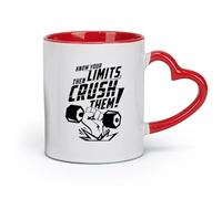 DEBINGY Taza de cerámica novedosa Conoce tus límites y luego supéralos (11 oz/320 ml) Ideal para el hogar, la oficina, los cafés, ideas de regalo Rojo
