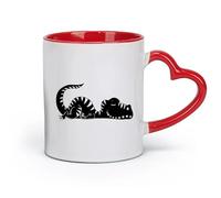 DEBINGY Taza de cerámica novedosa para regalo, diseño de dinosaurio T-Rex, Rawr Sleep, Baby World Park (320 ml) para té, café, leche y capuchino.