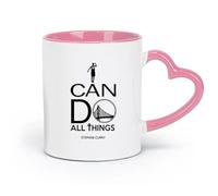 DEBINGY Taza de cerámica Puedo hacerlo todo, frases de Stephen Curry, jugador de baloncesto, gimnasio, ejercicio (320 ml) y apta para microondas, color rosa
