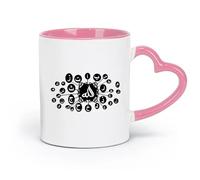 DEBINGY Taza de cerámica, taza de café/té, Islam, dibujos animados, palabras árabes, escuela, ventana, Dios, Alá, Corán (11 oz/320 ml), para oficina, hogar, rosa