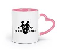 DEBINGY Taza de cerámica, taza de café/té, letrero de gimnasio que inspira entrenamientos en el garaje (11 oz/320 ml), para té, café, café caliente, rosa