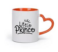 DEBINGY Taza de para Regalo, Taza para Latte con Asa El Principito Bebé （11oz/320ml） Regalo divertido para amantes del café, mejores amigos del trabajo, compañeros de trabajo y amigos Naranja