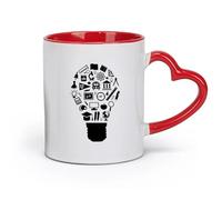 DEBINGY Taza de porcelana de cerámica, investigación sobre el concepto de filosofía escolar, educación y herramientas de aprendizaje (320 ml), para restaurante y oficina.