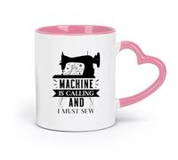 DEBINGY Taza de porcelana de cerámica Máquina de coser Costura Tengo que coser para ti Chica costurera Cuarto de costura (11 oz/320 ml) para el hogar y la oficina Rosa