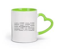 DEBINGY Taza de té Conviértete en una leyenda Trabajo en equipo Negocios Nuestros valores Ejercicio Frases inspiradoras y motivacionales （11oz/320ml） Para el hogar o el trabajo Verde