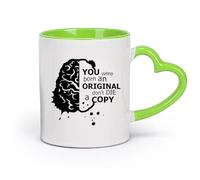 DEBINGY Taza de Té y Café Genial Citas científicas: La escuela inspira el cerebro （11oz/320ml） Regalo divertido para amantes del café, mejores amigos del trabajo, compañeros de trabajo y amigos Verde