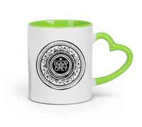 DEBINGY Taza de Té y Café Genial Yoga Buen Humor Solo Frases Yoga Estudio de Yoga （11oz/320ml） Regalo divertido para amantes del café, mejores amigos del trabajo, compañeros de trabajo y amigos Verde