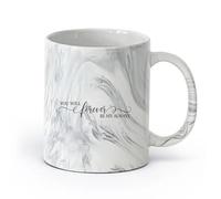 DEBINGY Taza para Café, Té y Cacao Siempre serás mi frase para siempre （11oz/320ml） Regalo divertido para amantes del café, mejores amigos del trabajo, compañeros trabajo y amigos Negro mármol