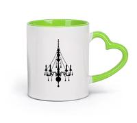 DEBINGY Tazas de Café con Asas Grandes para Hombres y Mujeres Araña （11oz/320ml） para una bebida matutina, bodas, cumpleaños, regalos para mujeres, Día del Padre, madres, niñas y niños Verde