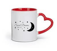 DEBINGY Tazas de café de cerámica blanca Sweet Dreams Little One Baby Room （11oz/320ml） para café, sopa, té, leche, café con leche, chocolate caliente, damas, hombres Rojo