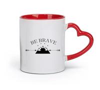DEBINGY Tazas de cerámica blancas con frase Montaña, flecha, estrella, país, aventura, valiente (320 ml) para café, sopa, té, leche, café con leche y chocolate caliente. Para damas y caballeros.