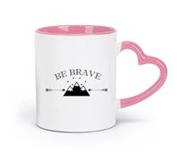 DEBINGY Tazas de cerámica blancas con frase Montaña, flecha, estrella, país, aventura, valiente (320 ml) para café, sopa, té, leche, café con leche y chocolate caliente. Para damas y caballeros.