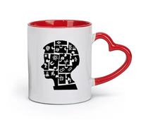 DEBINGY Tazas de cerámica blancas para niños, rompecabezas, educación, química, física, escuela (11 oz/320 ml), café, té, café con leche, leche, cacao, jugos y otras bebidas calientes.