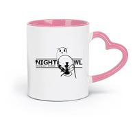 DEBINGY Tazas de cerámica con asa cómoda Shisha Lounge Relax Arabic Cafe Shisha (11 oz/320 ml) Tazas de café de cerámica para el hogar o el trabajo Rosa