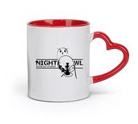 DEBINGY Tazas de cerámica con asa cómoda Shisha Lounge Relax Arabic Cafe Shisha （11oz/320ml） Tazas de café de cerámica para el hogar o el trabajo Rojo