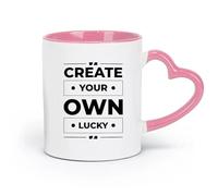 DEBINGY Tazas de cerámica para café, té, café, crea tu propia taza de la suerte (11 oz/320 ml) para café, sopa, té, leche, café con leche, chocolate caliente, damas, hombres, rosa