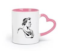 DEBINGY Tazas de cerámica para café, té, café, tazas, Imperio Romano Características （11 oz/320 ml） Café, té, café con leche, leche, cacao, jugo y otras bebidas calientes Rosa