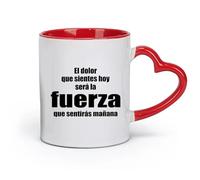 DEBINGY Tazas de cerámica para café y té con frases motivacionales Cómo te sientes hoy será tu fuerza mañana (11 oz/320 ml) para restaurante y oficina.