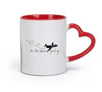 DEBINGY Tazas de cerámica para el hogar y la oficina Oh Kids Where You Will Go Hunting Quotes （11oz/320ml） Ideal para el hogar, la oficina, los cafés, ideas de regalo Rojo