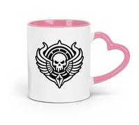 DEBINGY Tazas de cerámica para el hogar y la oficina, un ícono de estilo glifo del símbolo de maldición (11 oz/320 ml) Café, té, café con leche, leche, cacao, jugo y otras bebidas calientes rosa
