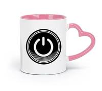 DEBINGY Tazas de cerámica para té, café y chocolate caliente con botón de encendido (320 ml) Regalo divertido para amantes del café, mejores amigos del trabajo, compañeros de trabajo y amigos Rosa