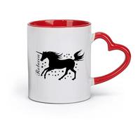 DEBINGY Tazas de cerámica para té, café y chocolate caliente Unicornio Niña Unicornio Mágico （11oz/320ml） Taza de café de cerámica para capuchino, té, leche, rojo