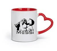DEBINGY Tazas de cerámica para té y café, diseño de estrella de fútbol de la Copa del Mundo, para niños (320 ml), elegantes y duraderas, aptas para microondas y lavavajillas.