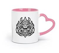 DEBINGY Tazas de cerámica personalizadas, un ícono de estilo glifo del símbolo de la mitología hindú (11 oz/320 ml) Taza de café de cerámica para capuchino, té, leche, rosa