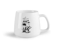 DEBINGY Tazza da caffè con manico - Ceramica classica Barca a vela （14oz/400ml） Il regalo ideale per la colazione, matrimoni, compleanni, regali per donne, festa del papà, mamma, ragazze, ragazzi