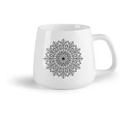 DEBINGY Tazza da caffè con manico - Ceramica classica Modello Mandala （14oz/400ml） Il regalo ideale per la colazione, matrimoni, compleanni, regali per donne, festa del papà, mamma, ragazze, ragazzi