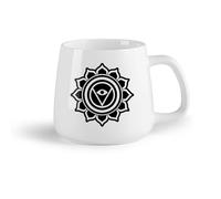 DEBINGY Tazza da caffè con manico - Ceramica classica simbolo yoga （14oz/400ml） Il regalo ideale per la colazione, matrimoni, compleanni, regali per donne, festa del papà, mamma, ragazze, ragazzi