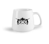 DEBINGY Tazza da tè latte in porcellana Battaglia reale per giocatori （14oz/400ml） Il regalo ideale per la colazione, matrimoni, compleanni, regali per donne, festa del papà, mamma, ragazze, ragazzi