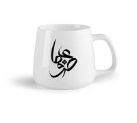 DEBINGY Tazza da tè latte in porcellana calligrafia araba astratta （14oz/400ml） Il regalo ideale per la colazione, matrimoni, compleanni, regali per donne, festa del papà, mamma, ragazze, ragazzi